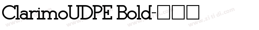 ClarimoUDPE Bold字体转换